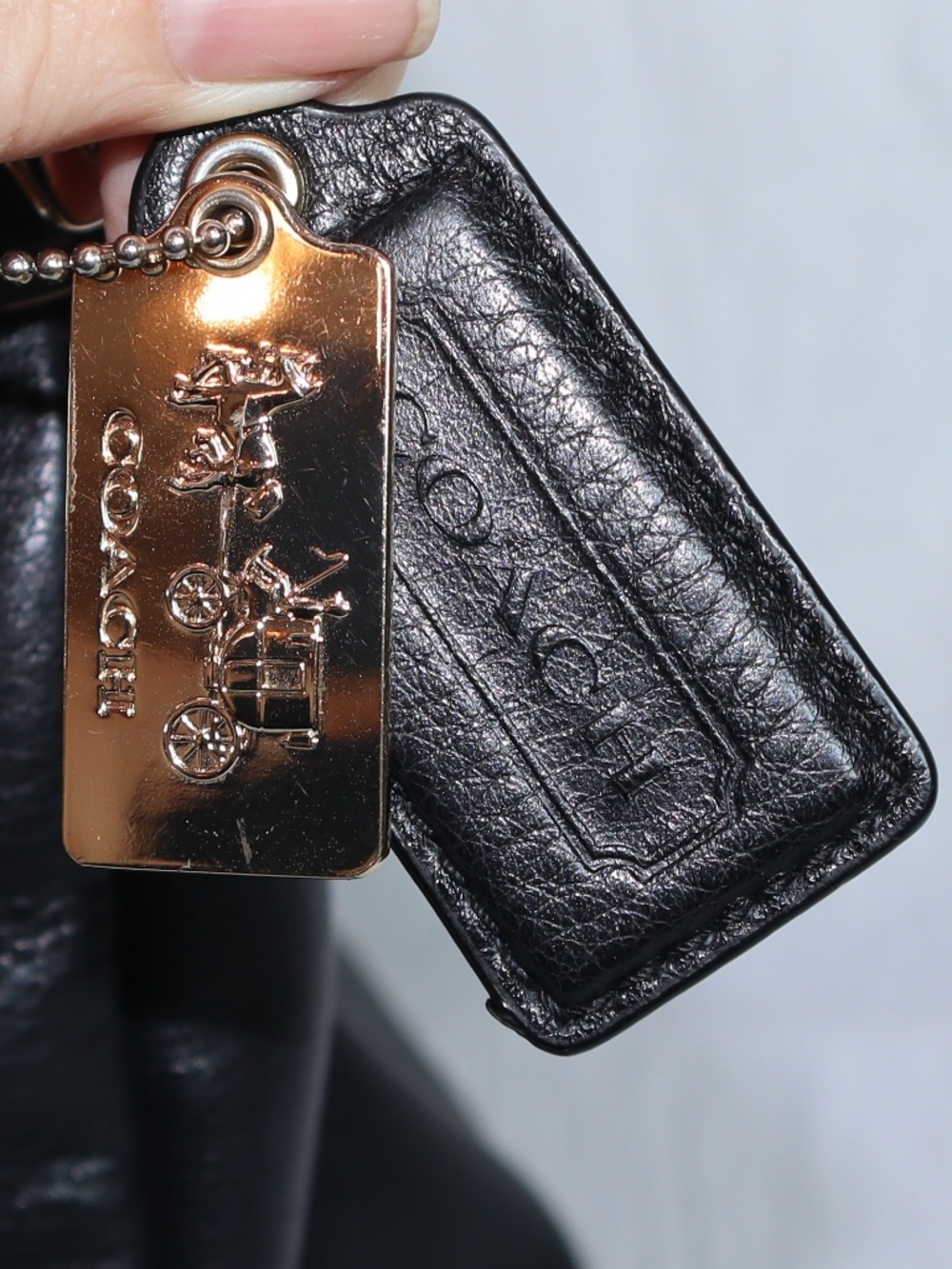 Coach Madison Phoebe Black Pebbled Leather 3 Compartment Should Bag - Picture 7 of 16